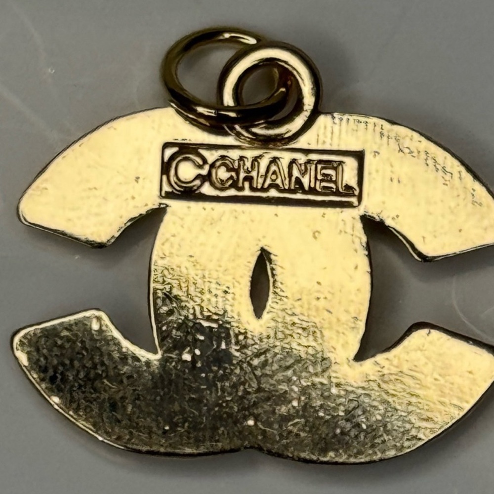 CHANEL Gold Brooch with Silver Crystals - Picture 2 of 4